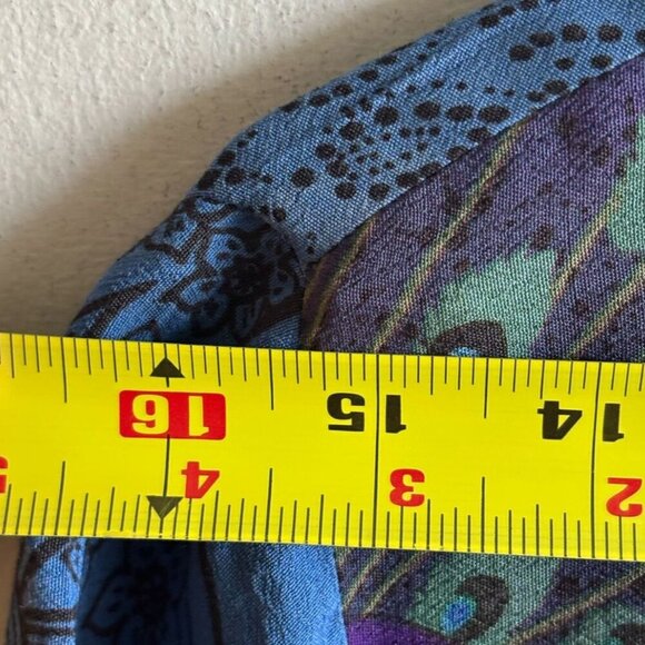 Desigual Womens Short Sleeve Exotic Forest Print Dress Blue Violet Size 38 - Picture 2 of 12